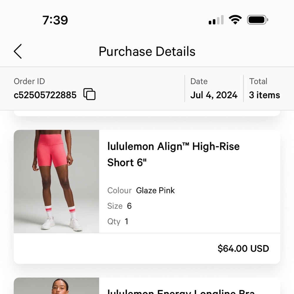 Lululemon Glaze Pink Align High Rise Short